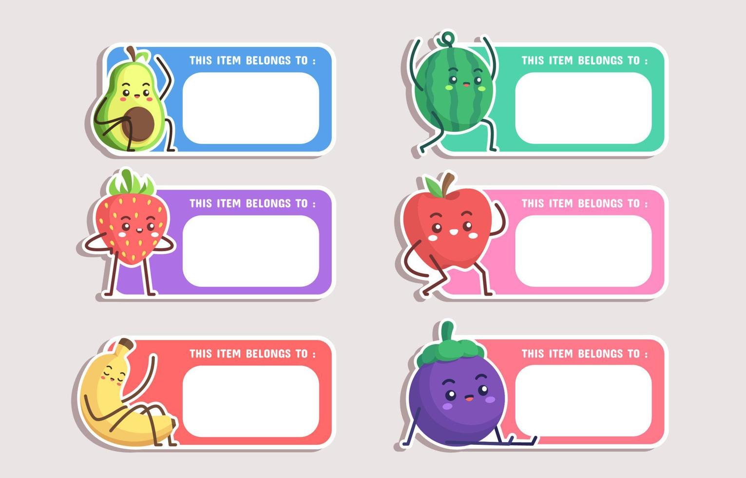 This Belongs to Stickers vector