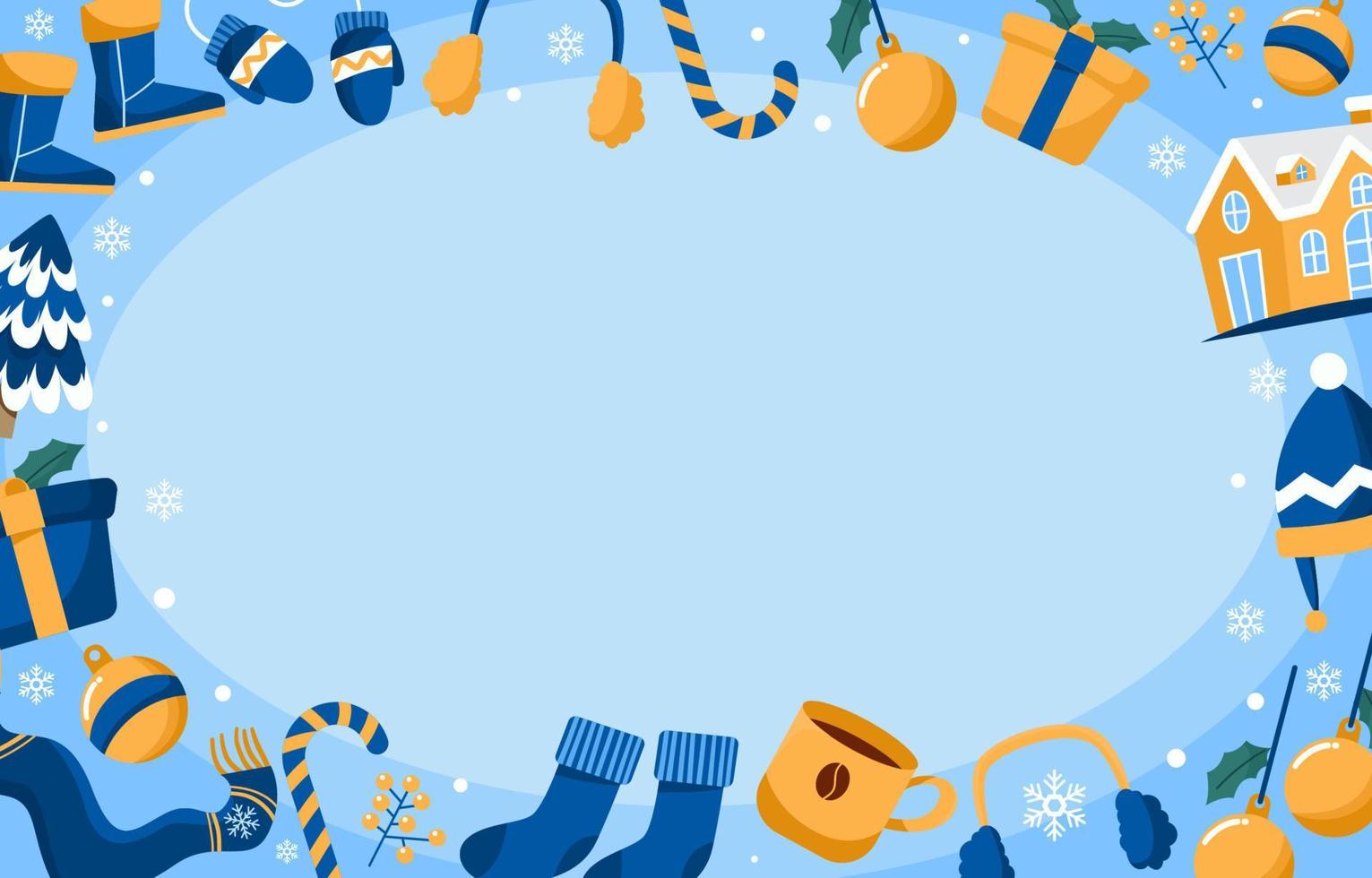 Winter Border Background vector