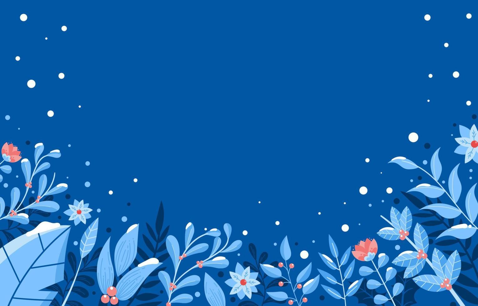 fondo floral de invierno vector