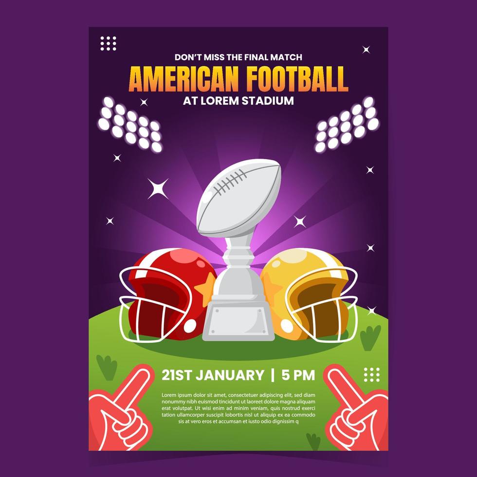 American Football Poster Template vector