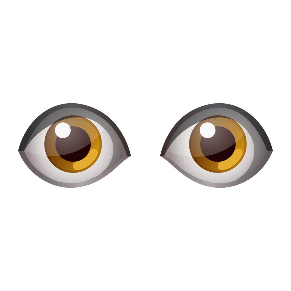 icono de gran tamaño de ojos grandes para sonrisa emoji vector