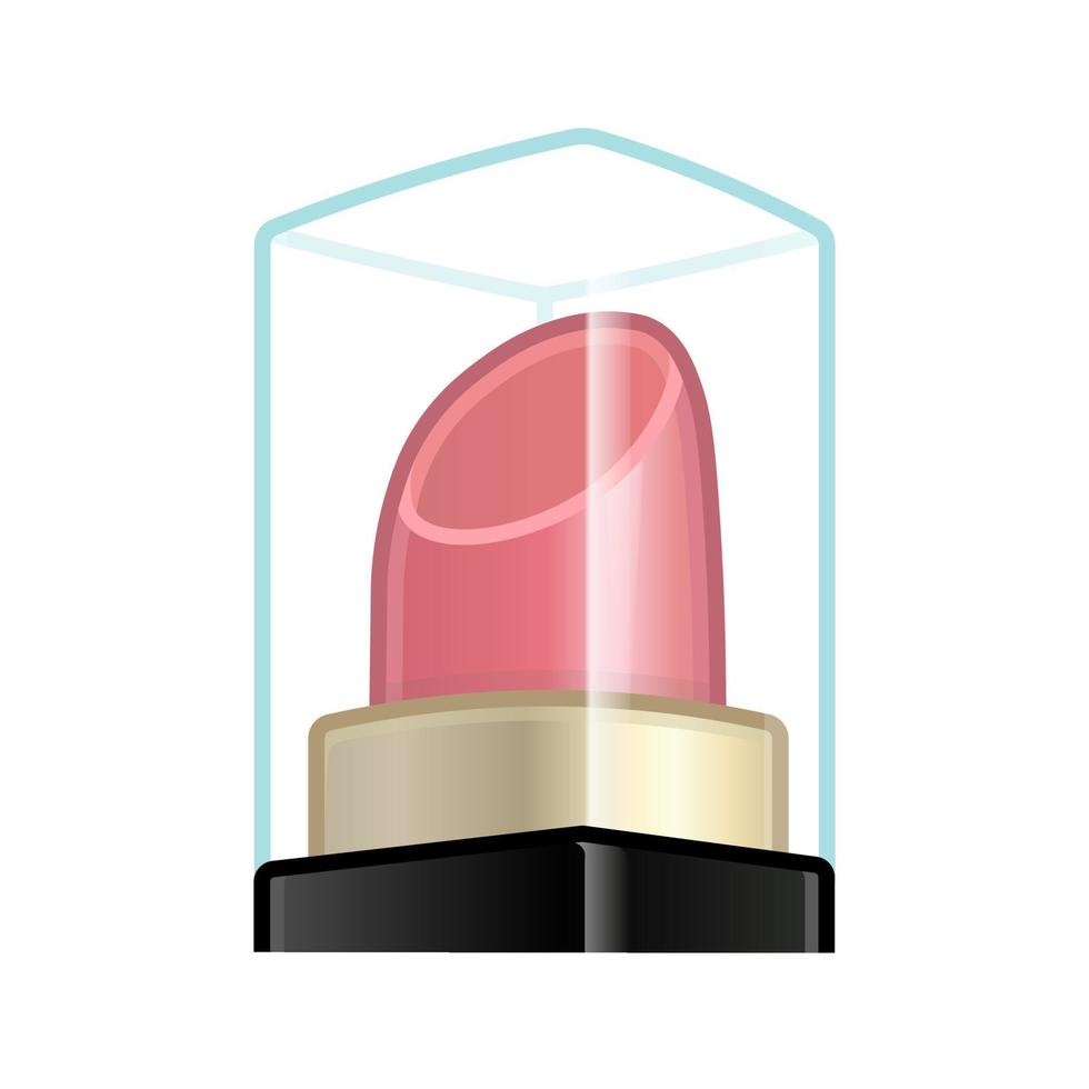 Red pomade for women lips Large size icon for emoji smile vector