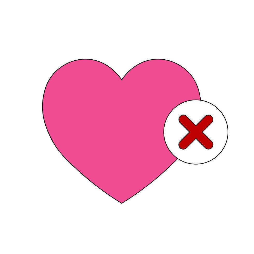 simple ilustración del icono del corazón para st. día de San Valentín vector