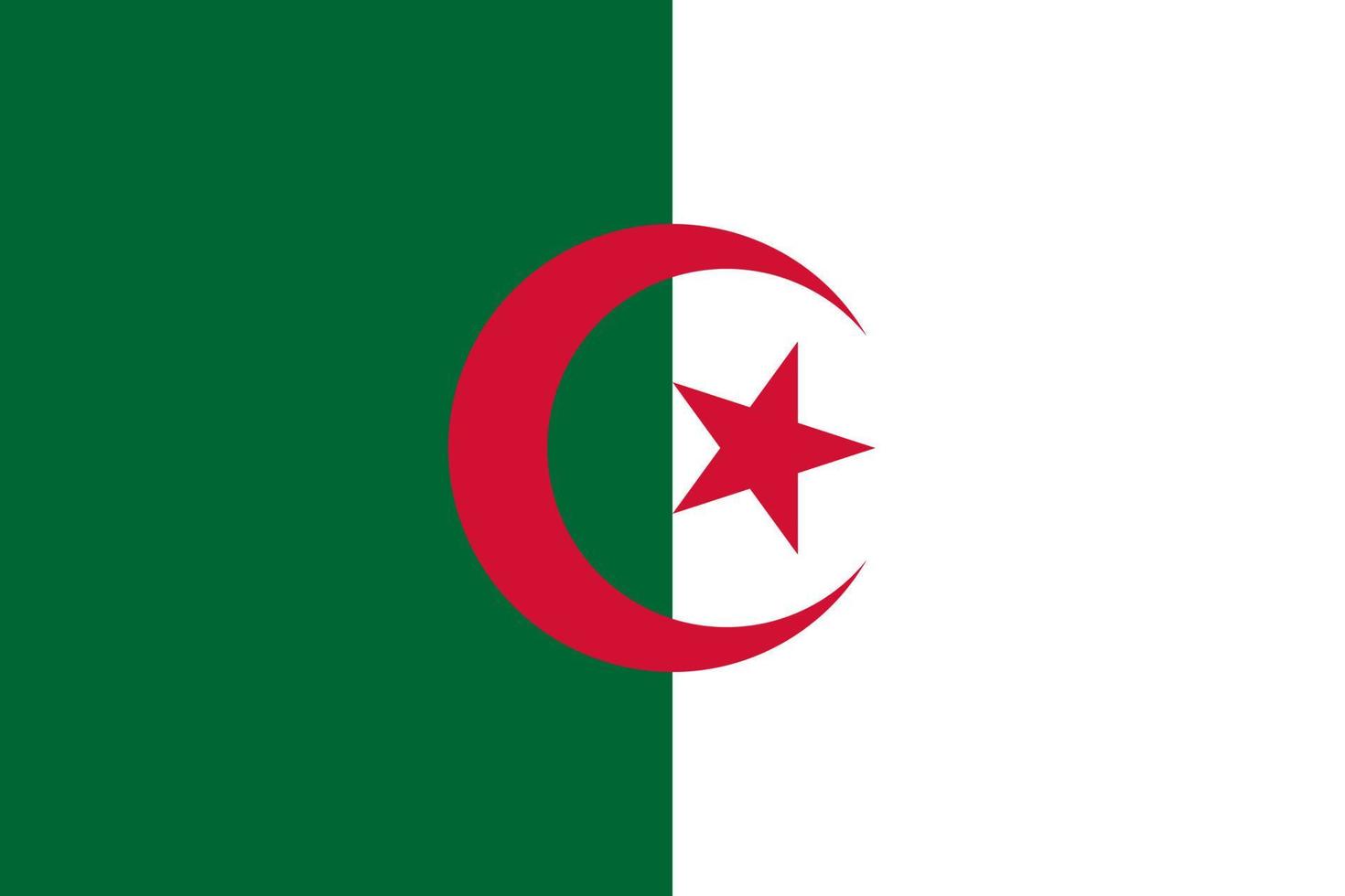 Ilustración simple de la bandera de Argelia para el día de la independencia o las elecciones vector