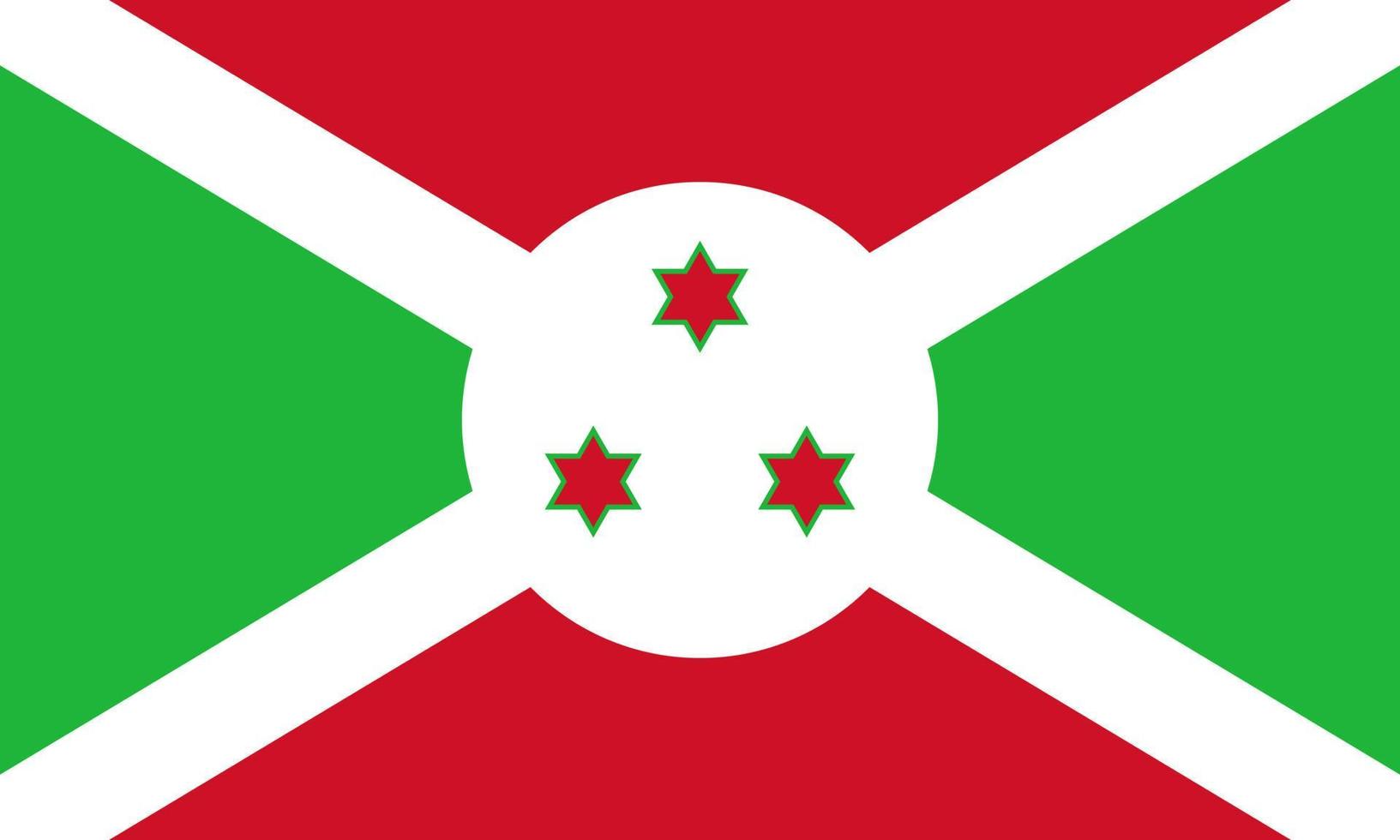 Ilustración simple de la bandera de burundi para el día de la independencia o las elecciones vector