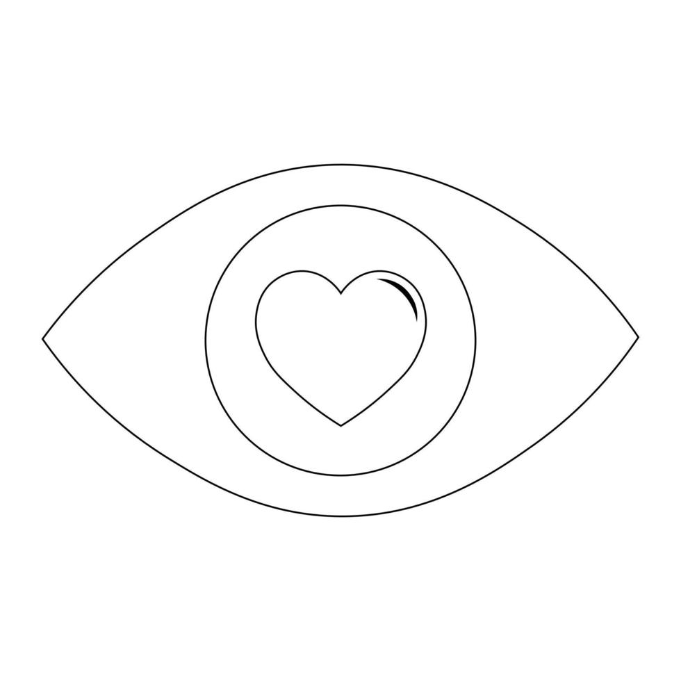 simple ilustración del icono del corazón para st. día de San Valentín vector