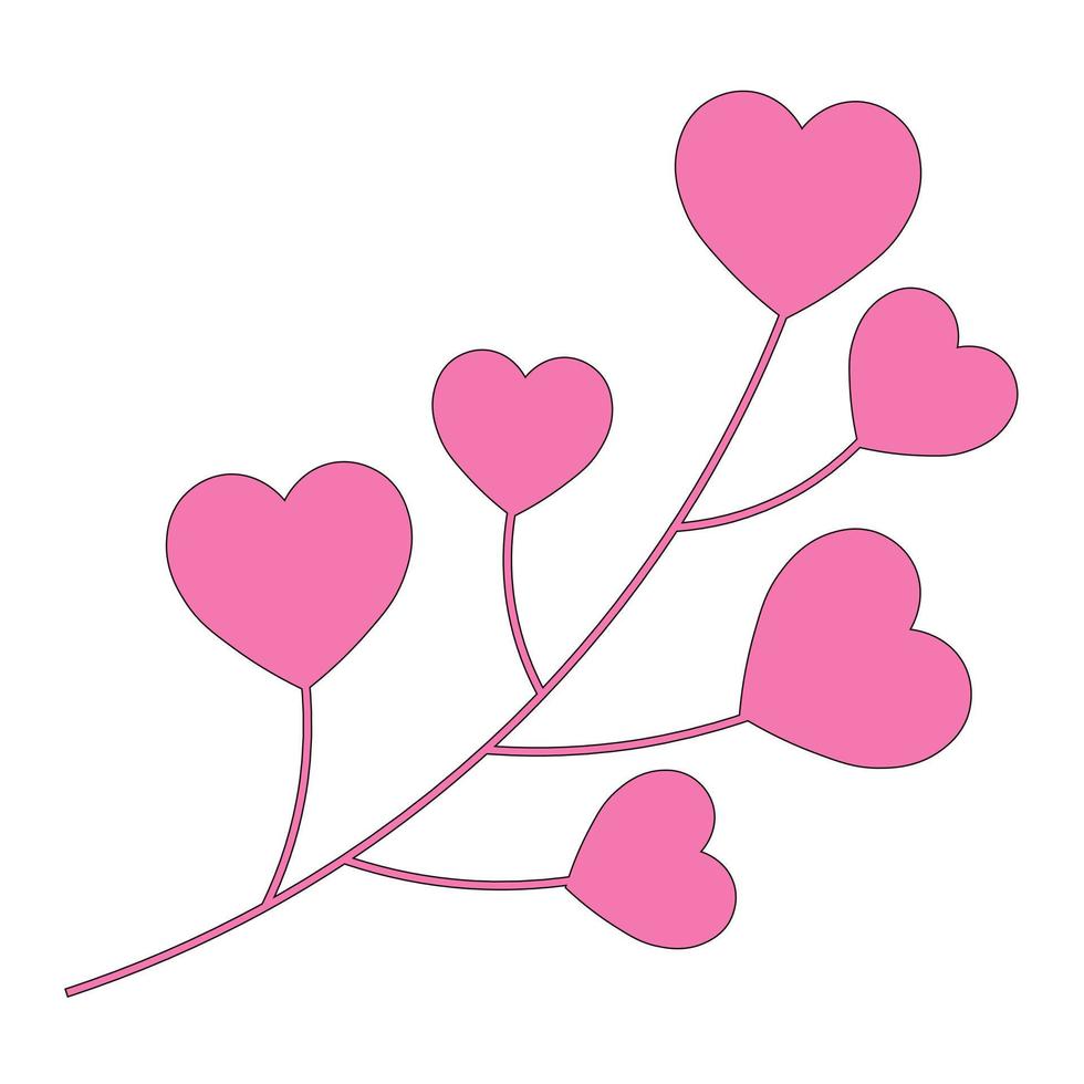 Simple illustration of heart icon for St. Valentines Day vector