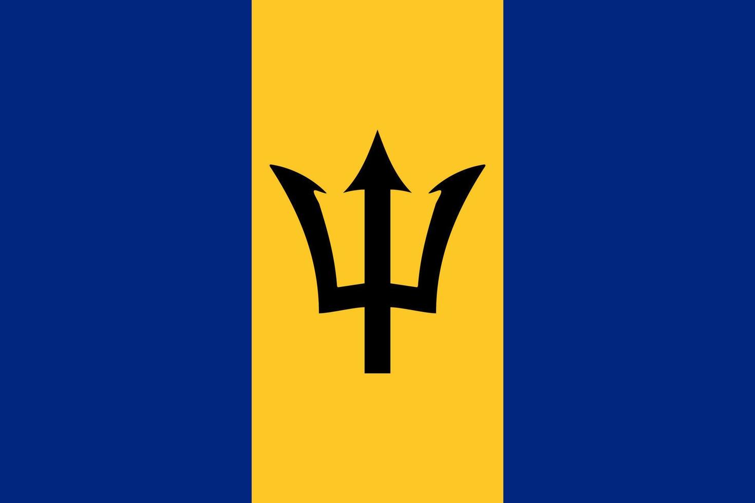 Barbados flag simple illustration for independence day or election vector