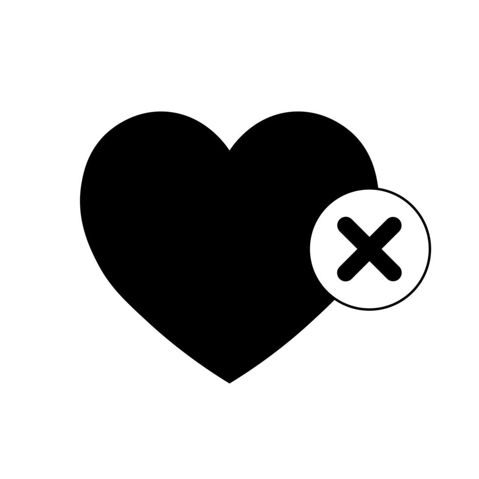 simple ilustración del icono del corazón para st. día de San Valentín vector