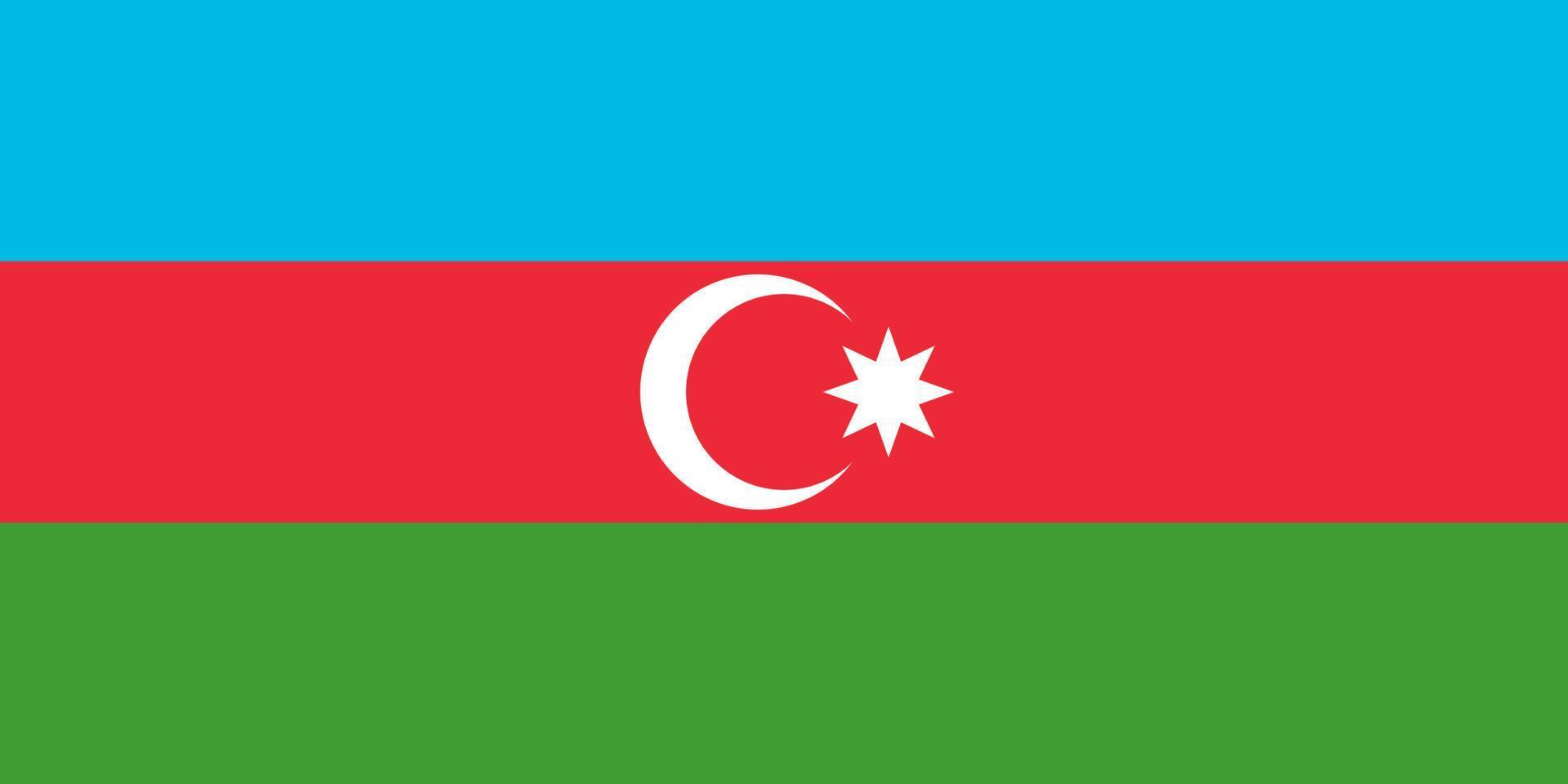 Azerbaijan flag simple illustration for independence day or election vector