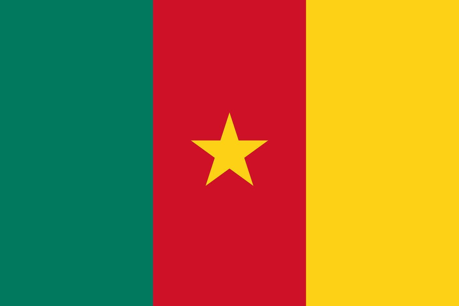 Cameroon flag simple illustration for independence day or election vector