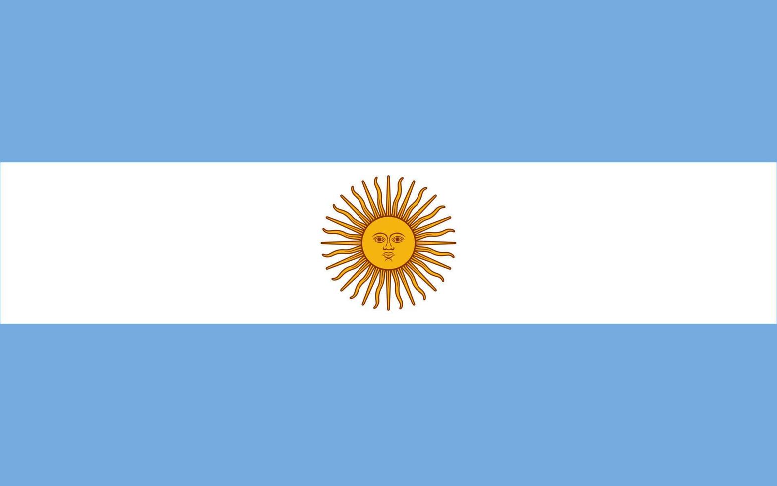 Argentina flag simple illustration for independence day or election vector