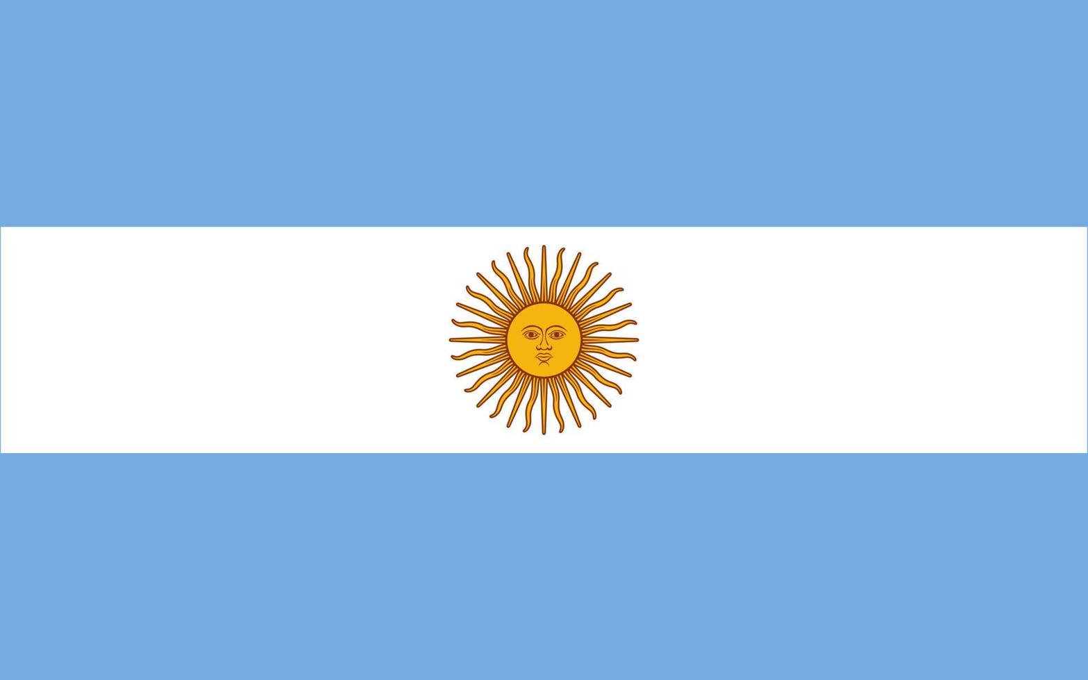 bandera argentina simple ilustración para el día de la independencia o las elecciones vector