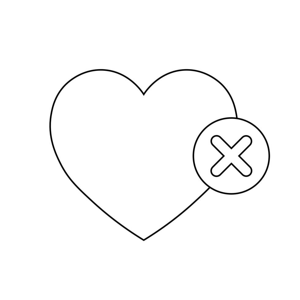 simple ilustración del icono del corazón para st. día de San Valentín vector