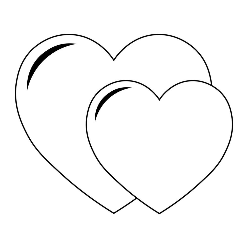 simple ilustración del icono del corazón para st. día de San Valentín vector