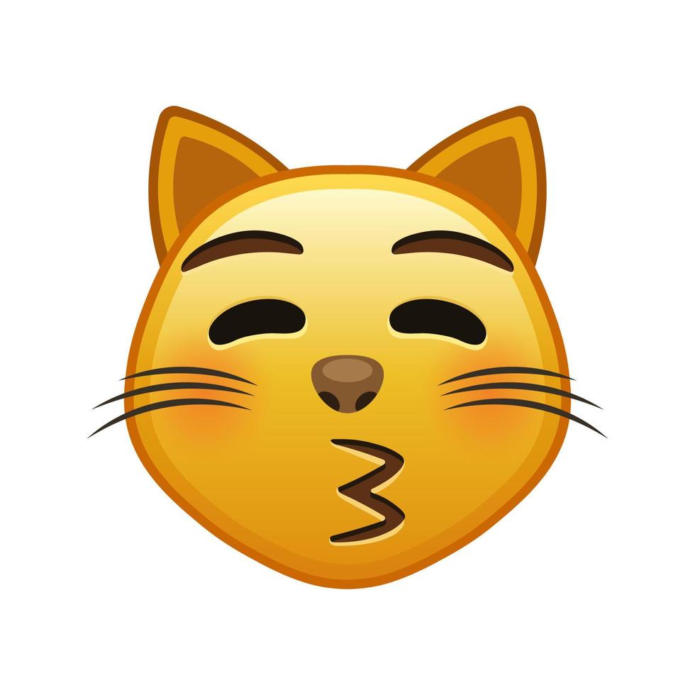 Kissing Cat Large size of yellow emoji face vector