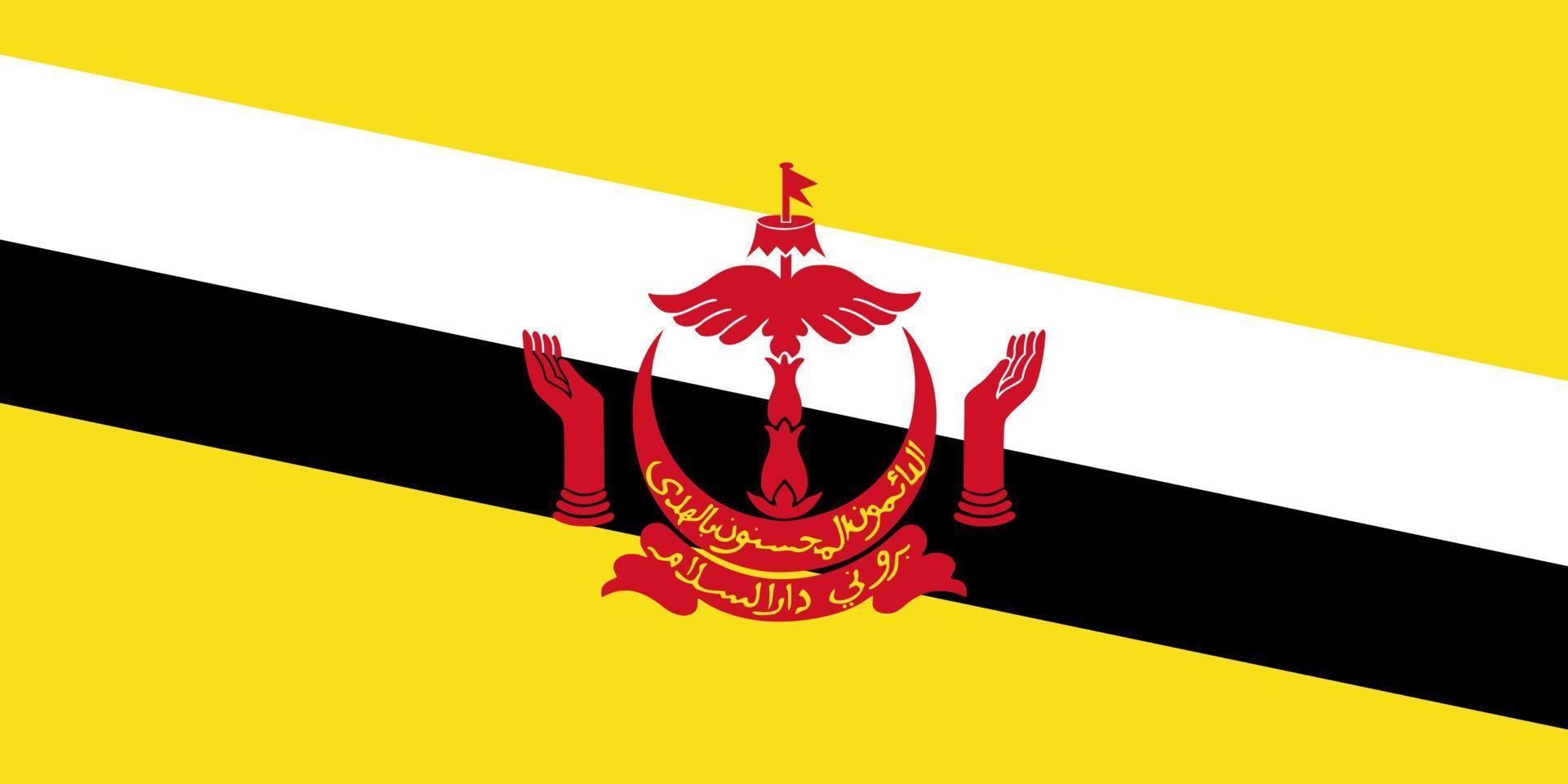 Brunei flag simple illustration for independence day or election vector