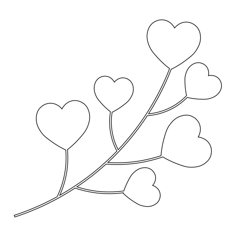 simple ilustración del icono del corazón para st. día de San Valentín vector