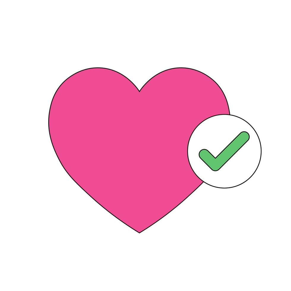 Simple illustration of heart icon for St. Valentines Day vector