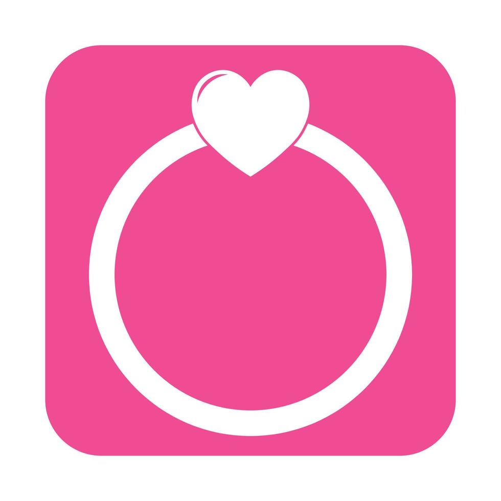 Simple illustration of ring icon for St. Valentines Day vector