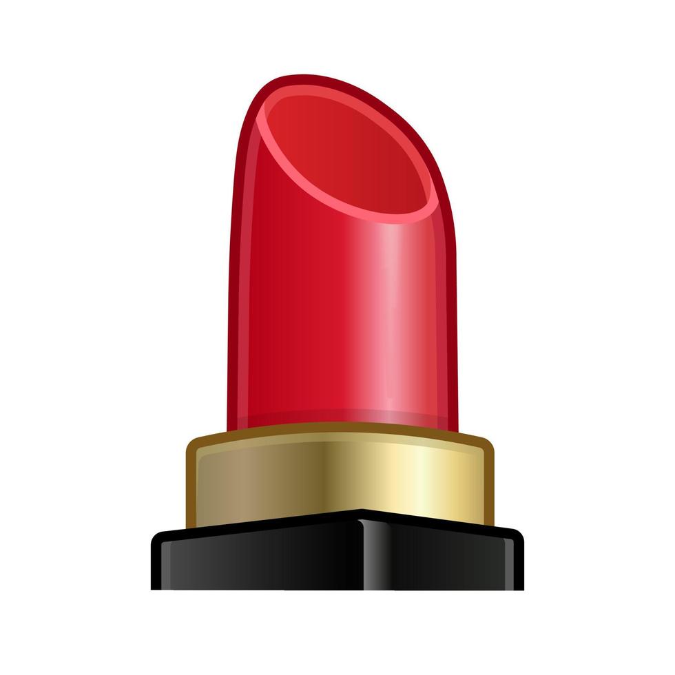 pomada roja para labios de mujer icono de gran tamaño para sonrisa emoji vector