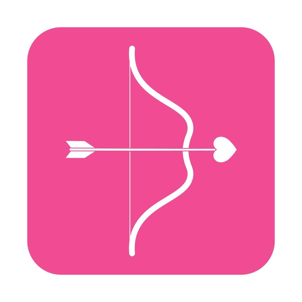 Simple illustration of bow with heart icon for St. Valentines Day vector