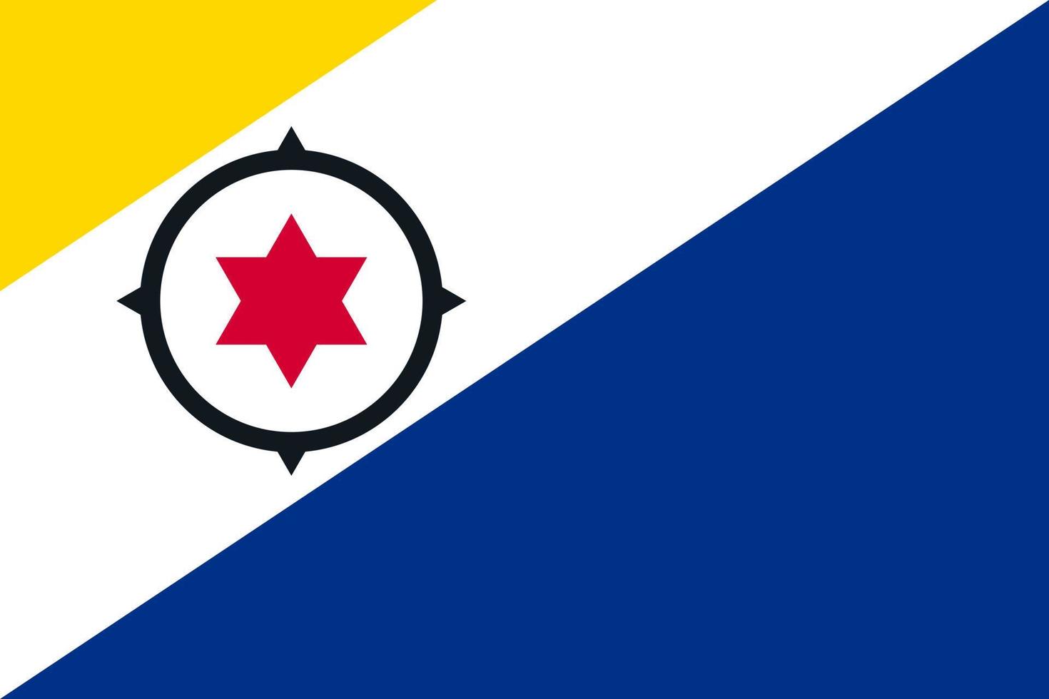 Bonaire flag simple illustration for independence day or election vector