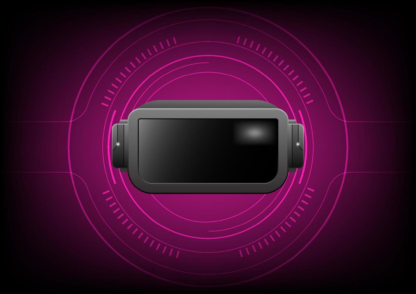 Portable electronic gadget. Virtual reality eyeglasses for entertainment. vector
