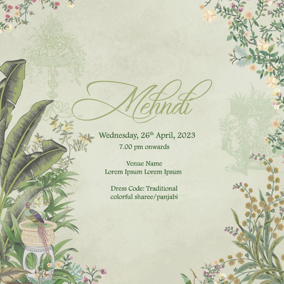 Discover more than 88 mehndi party invitation card latest - seven.edu.vn
