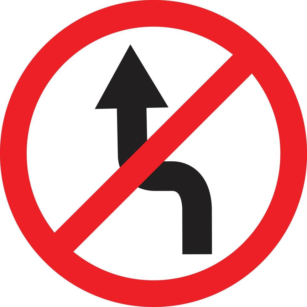 no change lanes sign on white background. traffic sign on the roadside symbol. flat style. vector