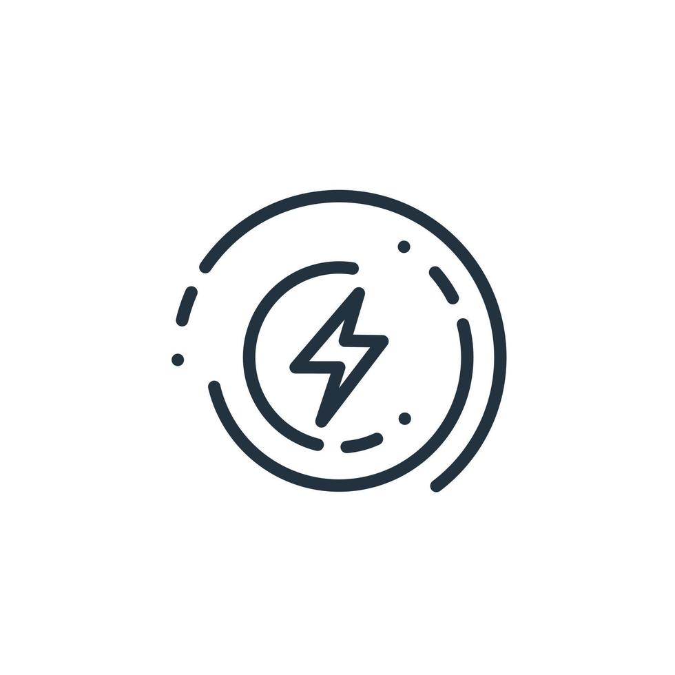 Electricity icon vector isolated on white background for your web and mobile app design, Electricity and charging logo concept