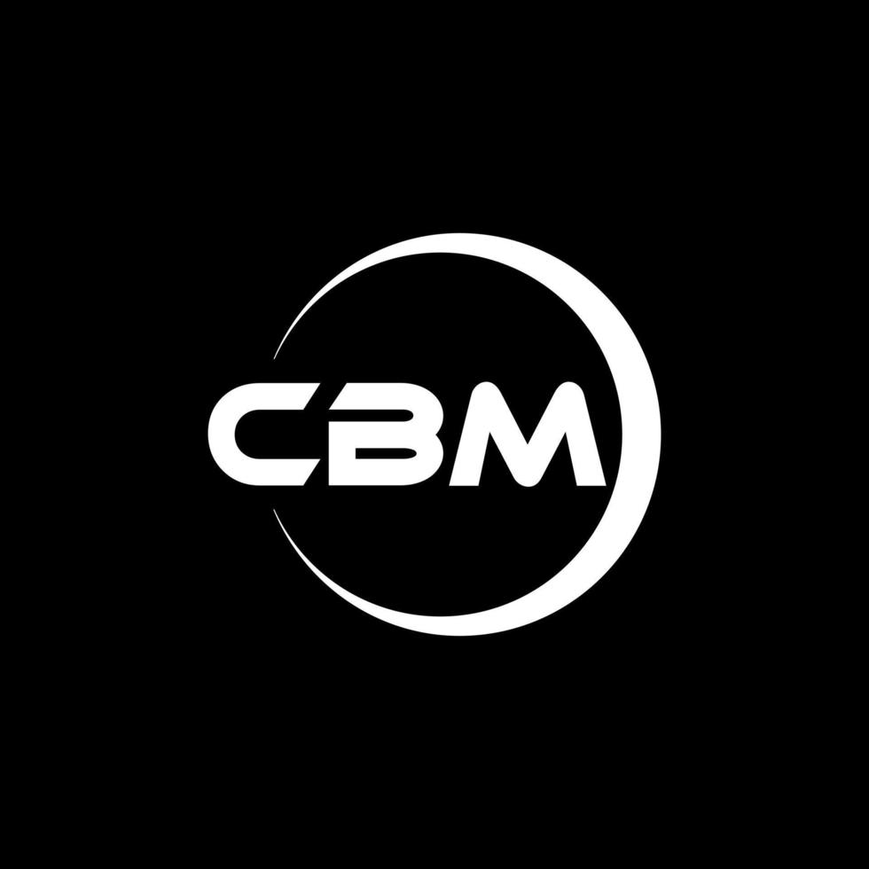 diseño de logotipo de letra cbm en ilustración. logotipo vectorial, diseños de caligrafía para logotipo, afiche, invitación, etc. vector