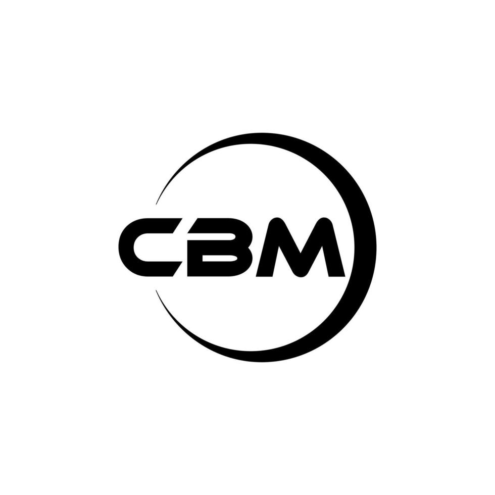 diseño de logotipo de letra cbm en ilustración. logotipo vectorial, diseños de caligrafía para logotipo, afiche, invitación, etc. vector