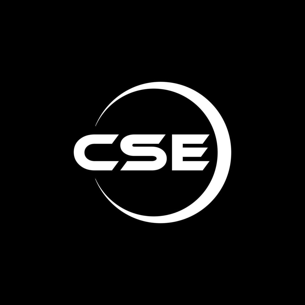 CSE letter logo design in illustration. Vector logo, calligraphy ...