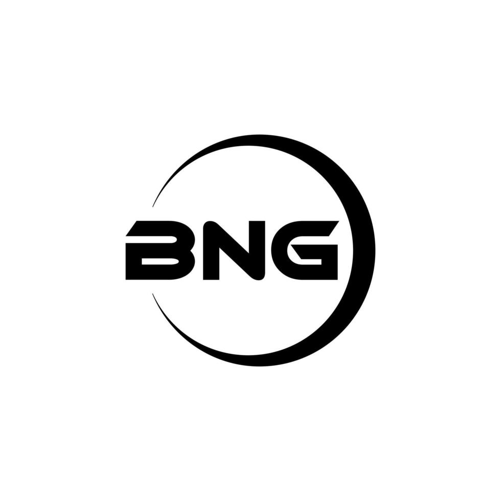 diseño de logotipo de letra bng en ilustración. logotipo vectorial, diseños de caligrafía para logotipo, afiche, invitación, etc. vector