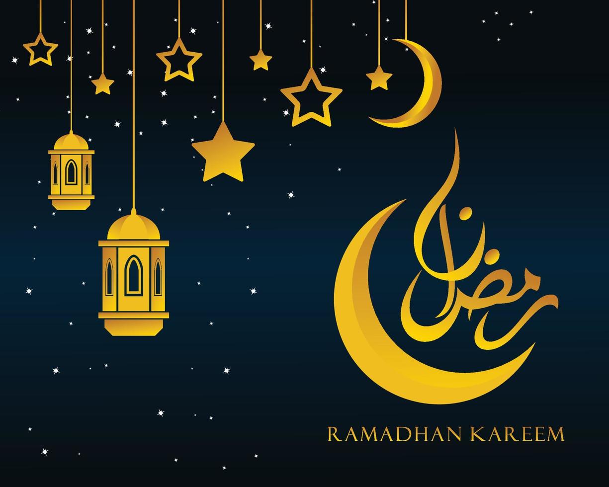 Arabic Calligraphic text of Ramadan kareem for the muslim celebration. ramadan creative design islamic celebration for print, card, poster, banner etc vector