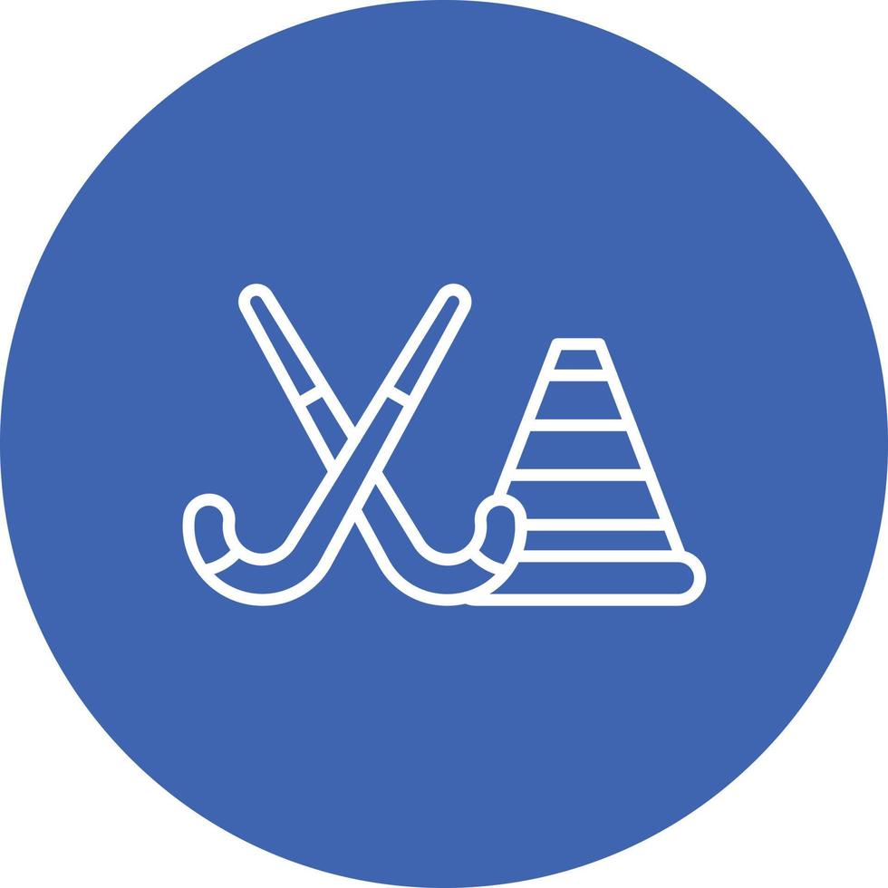 Hockey Practice Line Circle Background Icon vector