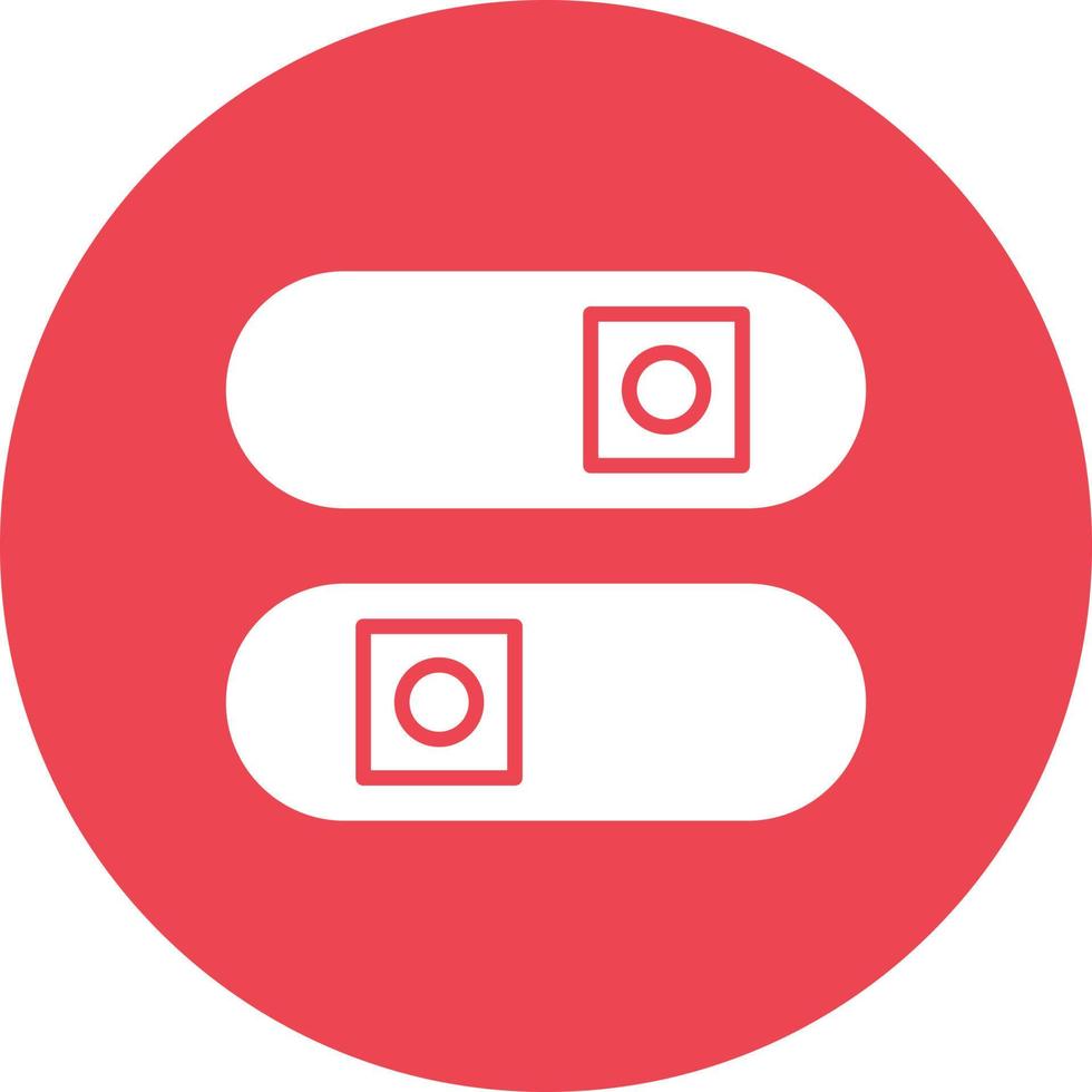 Toggle Switches Glyph Circle Background Icon vector