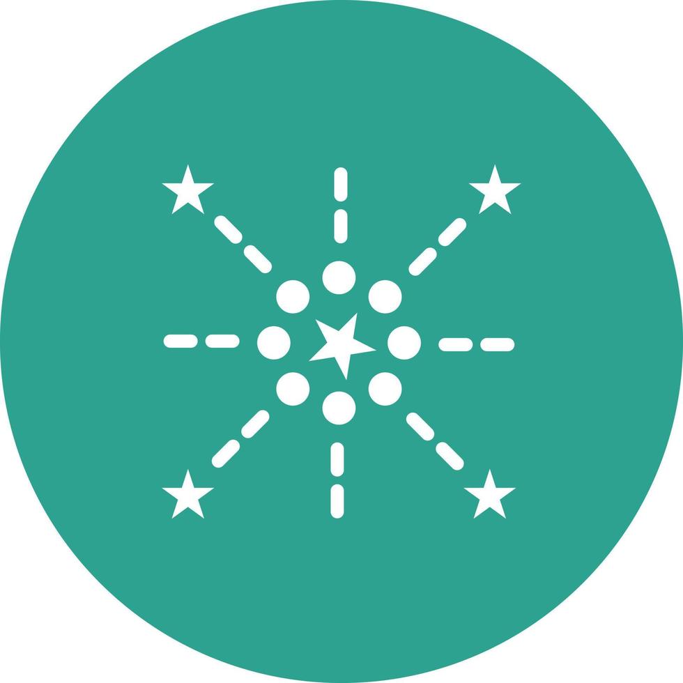 Fireworks Glyph Circle Background Icon vector