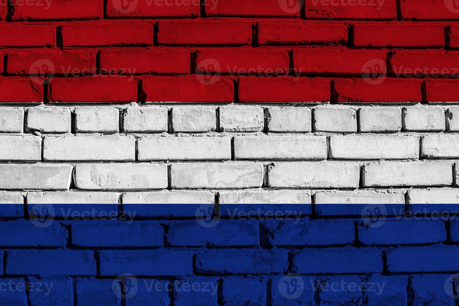 Netherlands flag on a textured background. Concept collage. photo