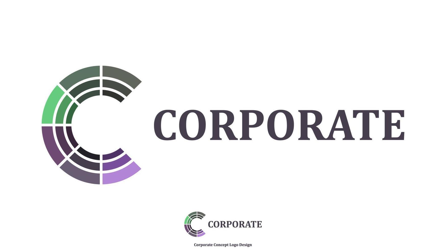 Colorful Corporate Logo Design Mock up Template vector
