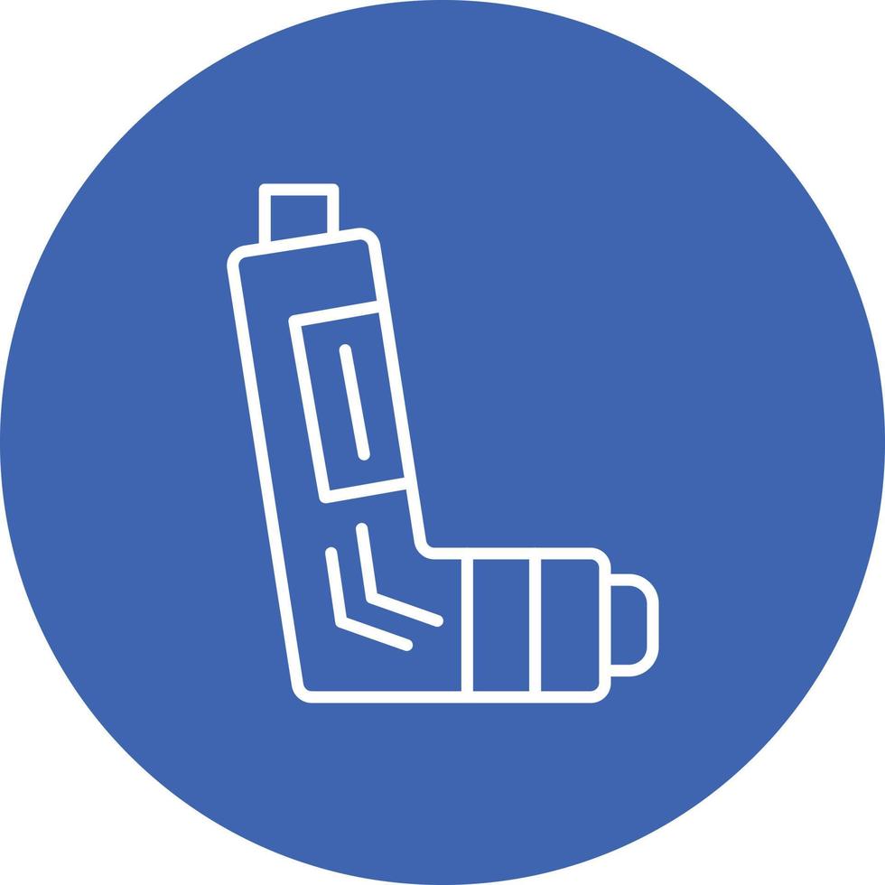 Inhaler Line Circle Background Icon vector