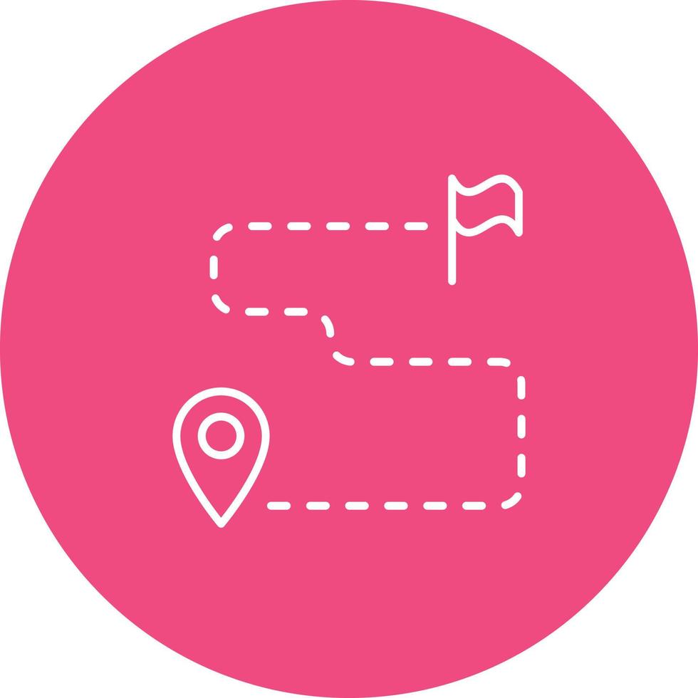 Destination Line Circle Background Icon vector