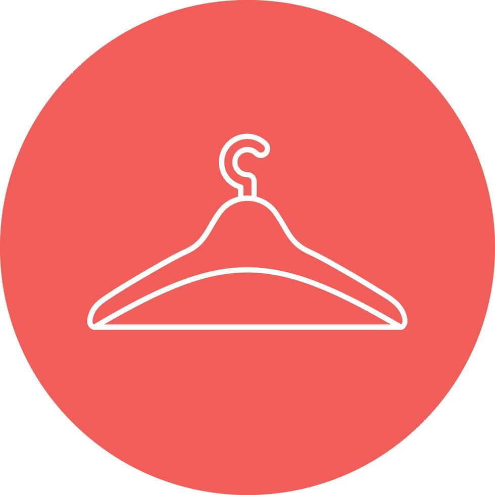 Hanger Line Circle Background Icon vector