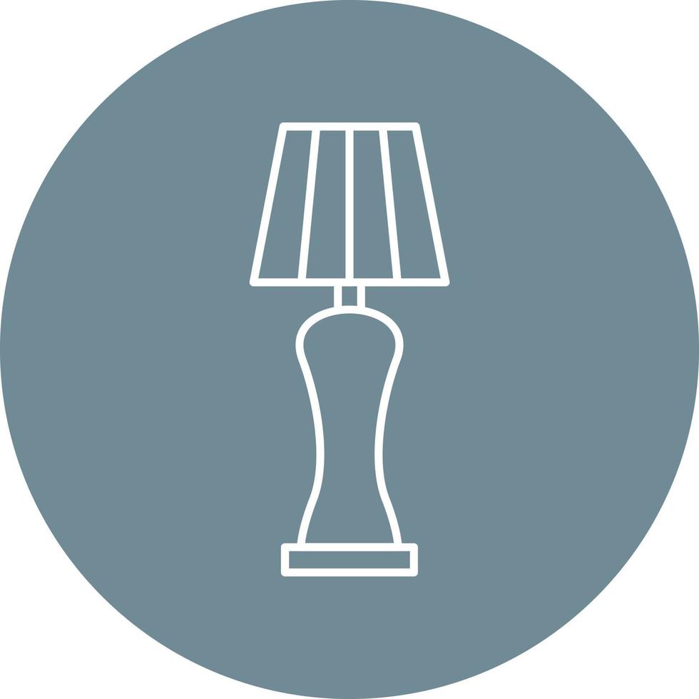 Floor Lamp Line Circle Background Icon vector
