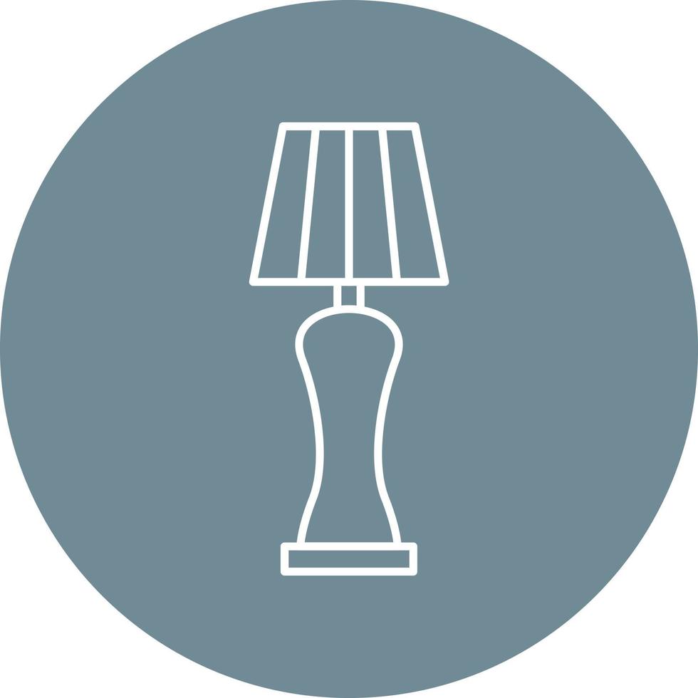 Floor Lamp Line Circle Background Icon vector