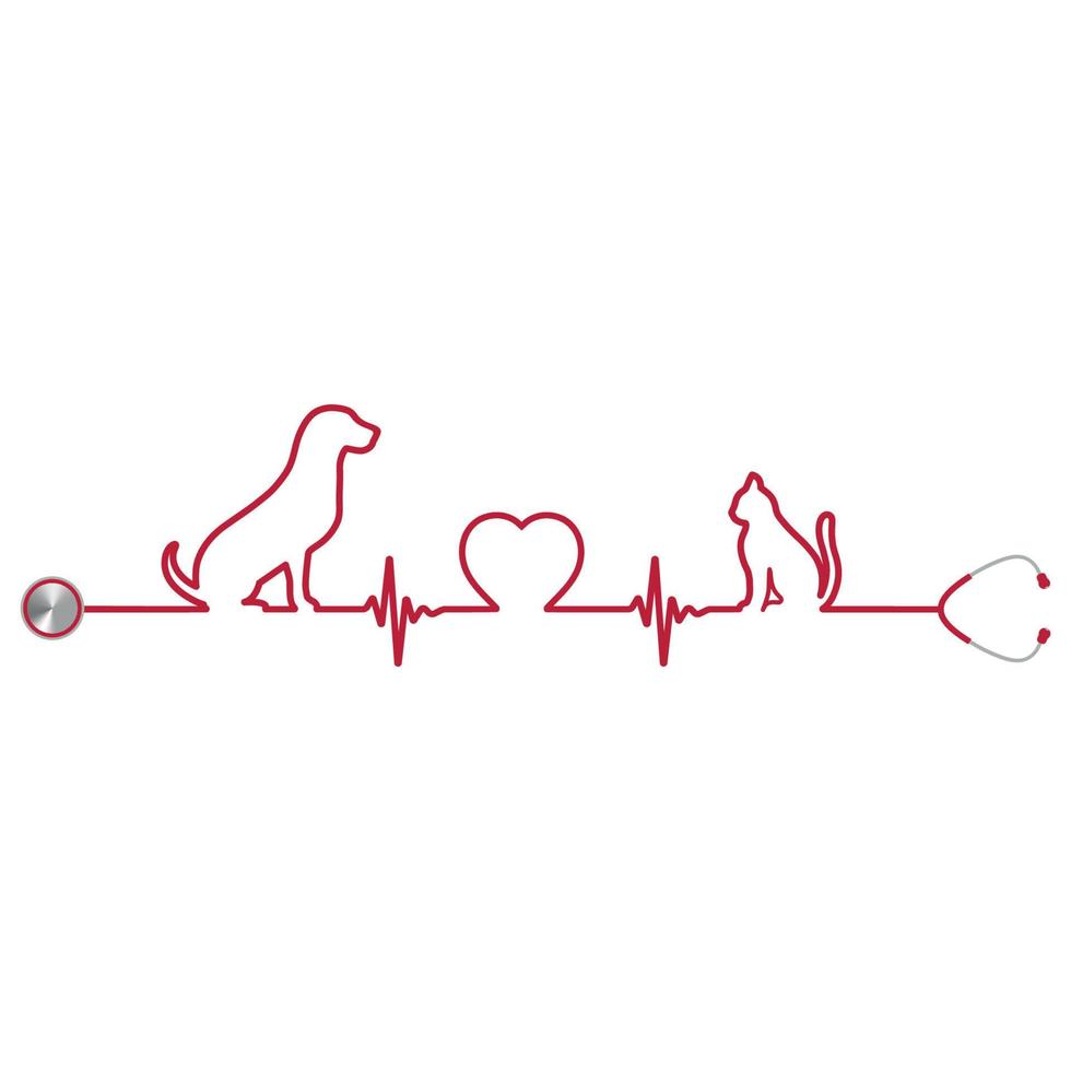 Veterinary medicine logo illustration. vector