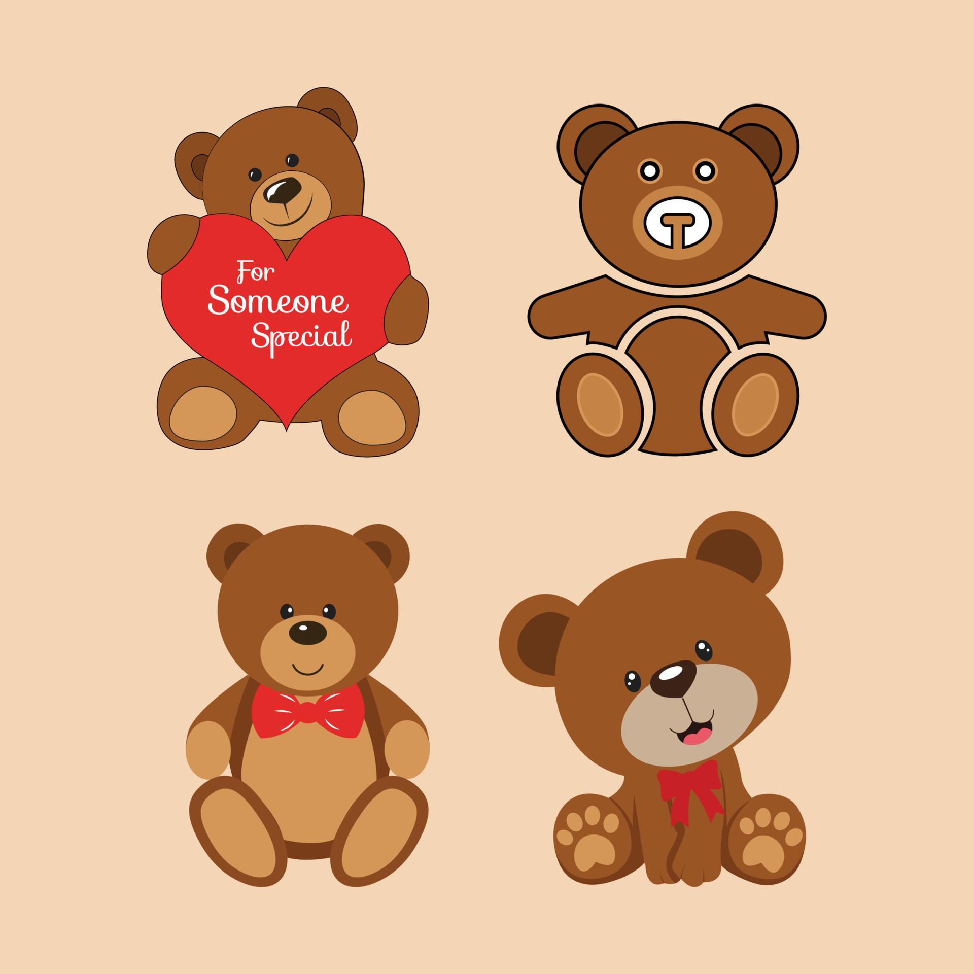 Teddy Bear. A vector illustration of a cute cartoon teddy bear 14325856  Vector Art at Vecteezy