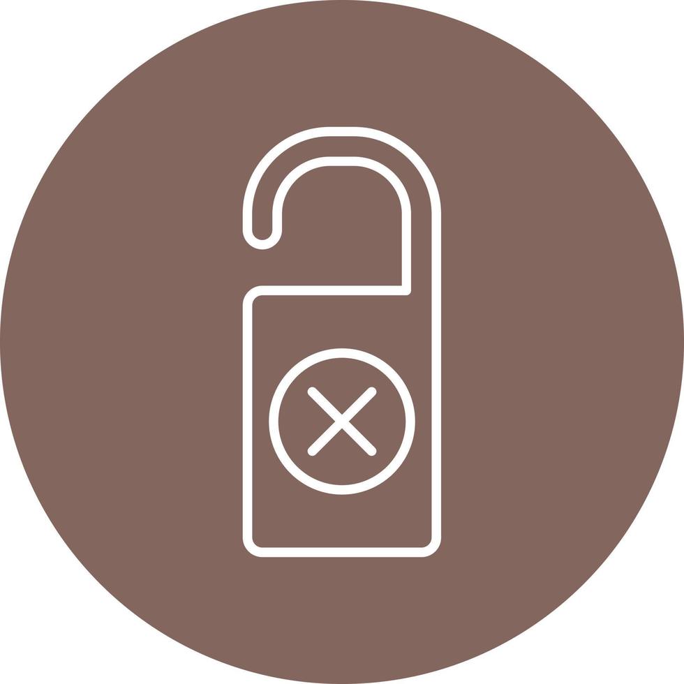 Do not Disturb Line Circle Background Icon vector