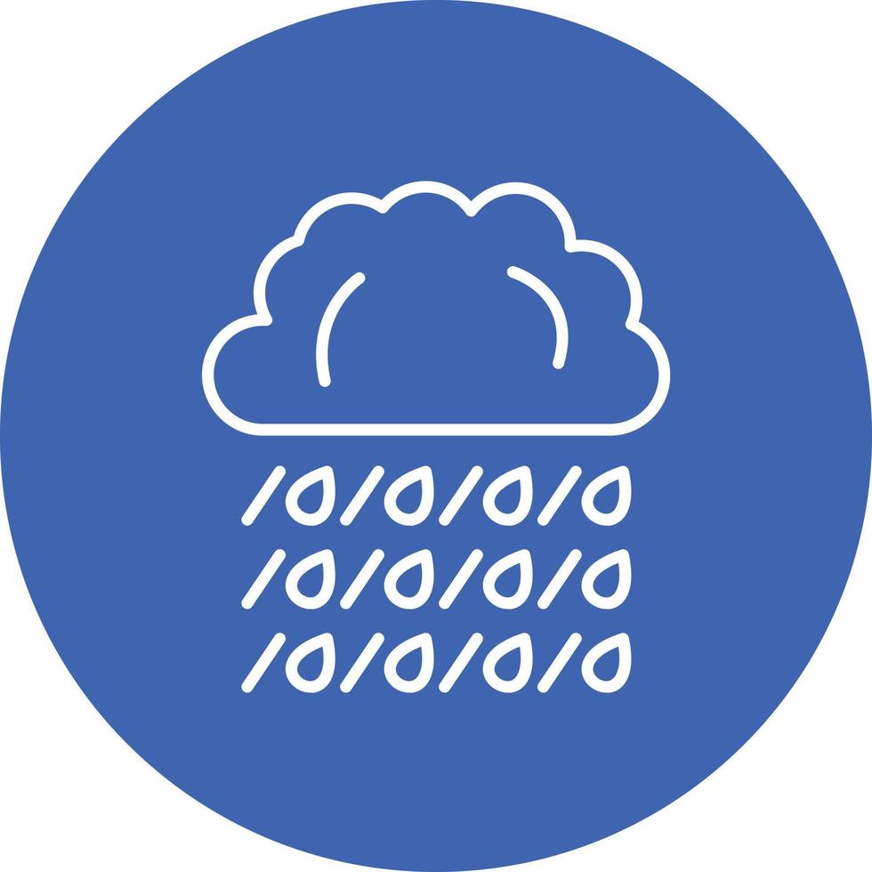 Rain Line Circle Background Icon vector